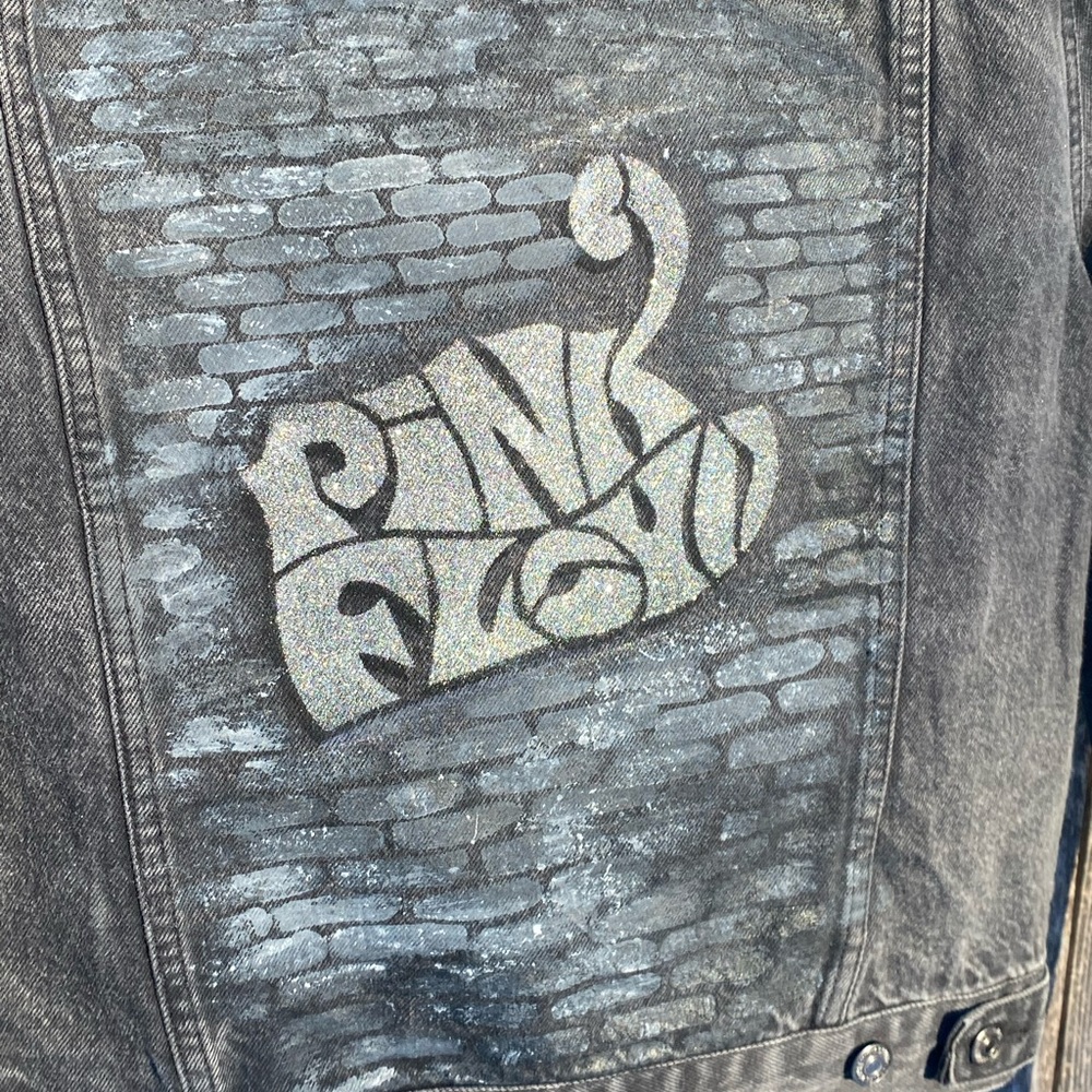 Pink Floyd hand painted custom denim jean jacket the wall